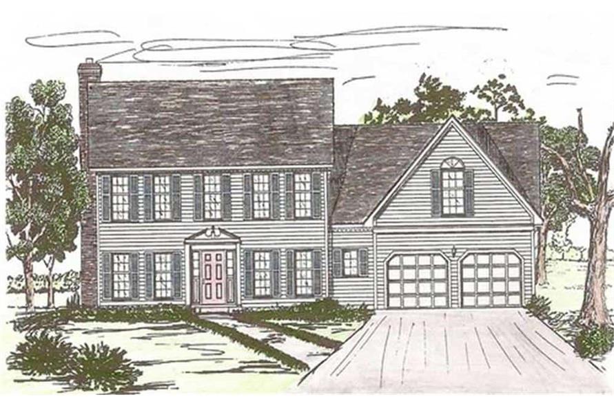 Front View of this 4-Bedroom,2448 Sq Ft Plan -147-1128