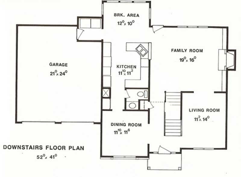 Floor Plan First Story of European Plan #147-1134
