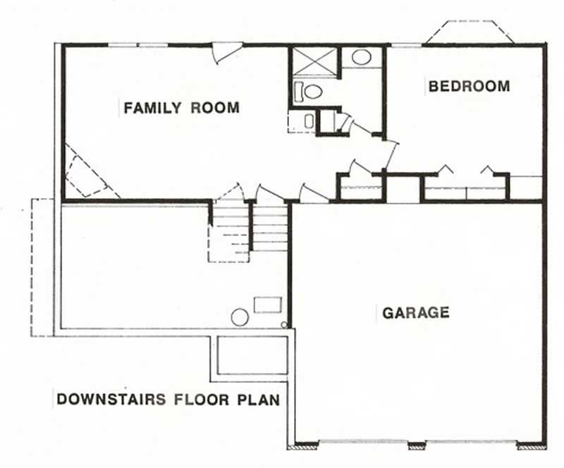Floor Plan First Story of Farmhouse Plan #147-1137