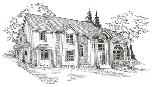 Home Plan Front Elevation of this 3-Bedroom,2342 Sq Ft Plan -147-1150