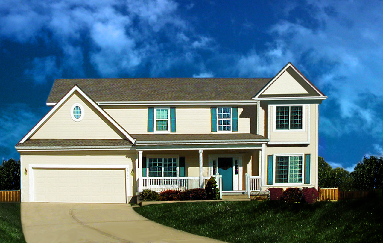 Color photograph of Country home (ThePlanCollection: House Plan #147-1153)