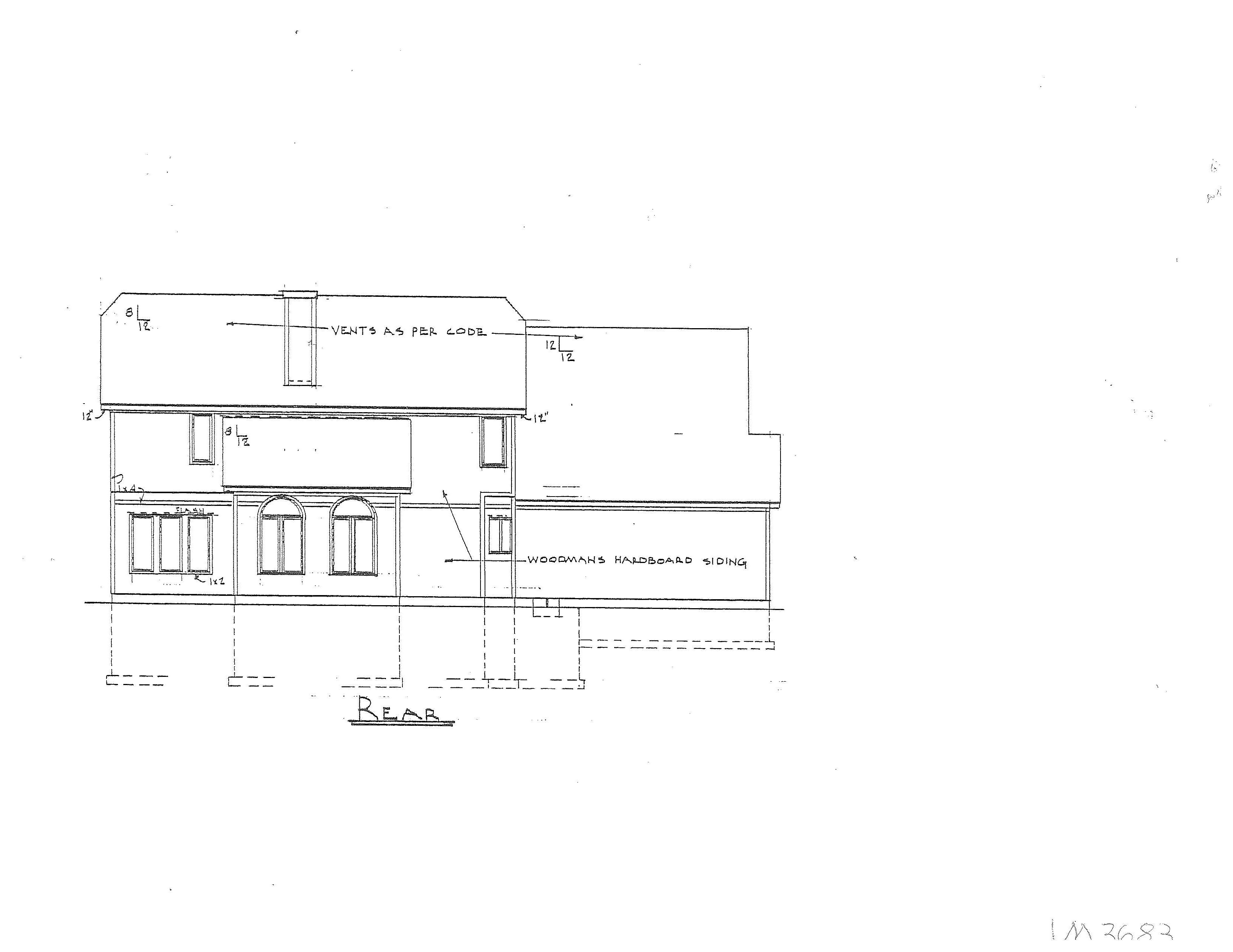 Home Plan Rear Elevation of this 4-Bedroom,2862 Sq Ft Plan -147-1154