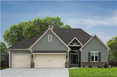 3-Bedroom, 1748 Sq Ft Ranch House - Plan #147-1164 - Front Exterior
