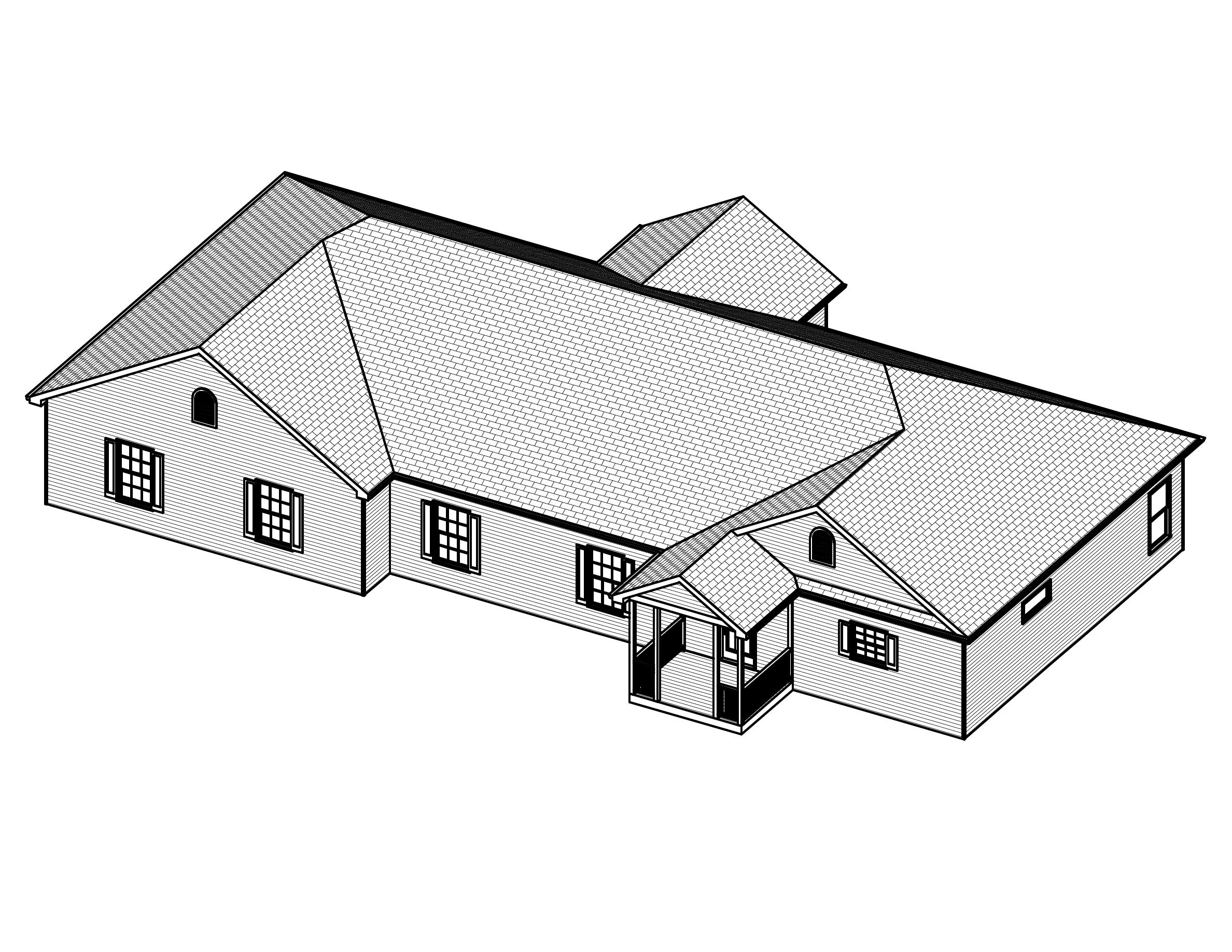 3D Floor Plan of this 3-Bedroom, 1880 Sq Ft Plan - 148-1001