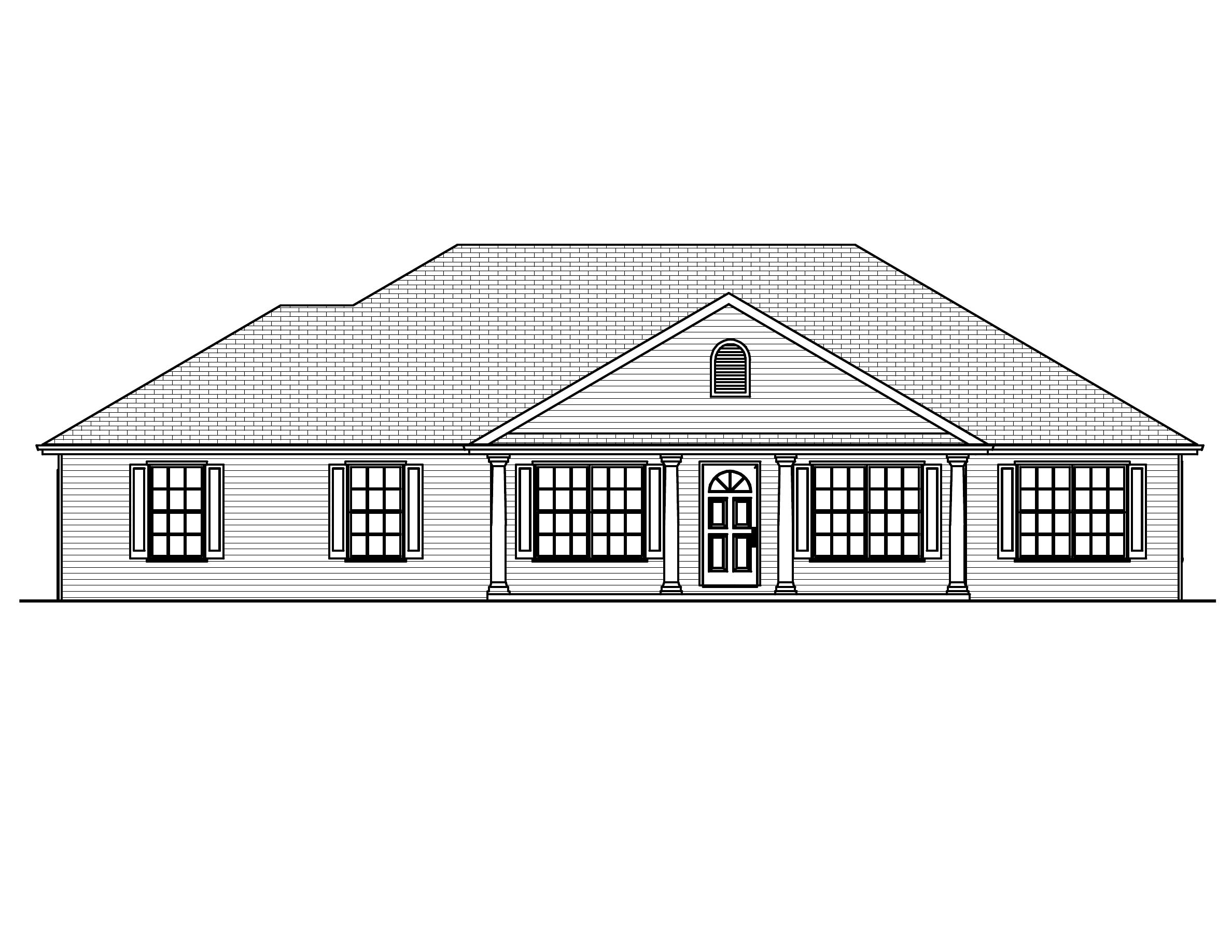 Home Plan Front Elevation of this 3-Bedroom,1714 Sq Ft Plan -148-1002