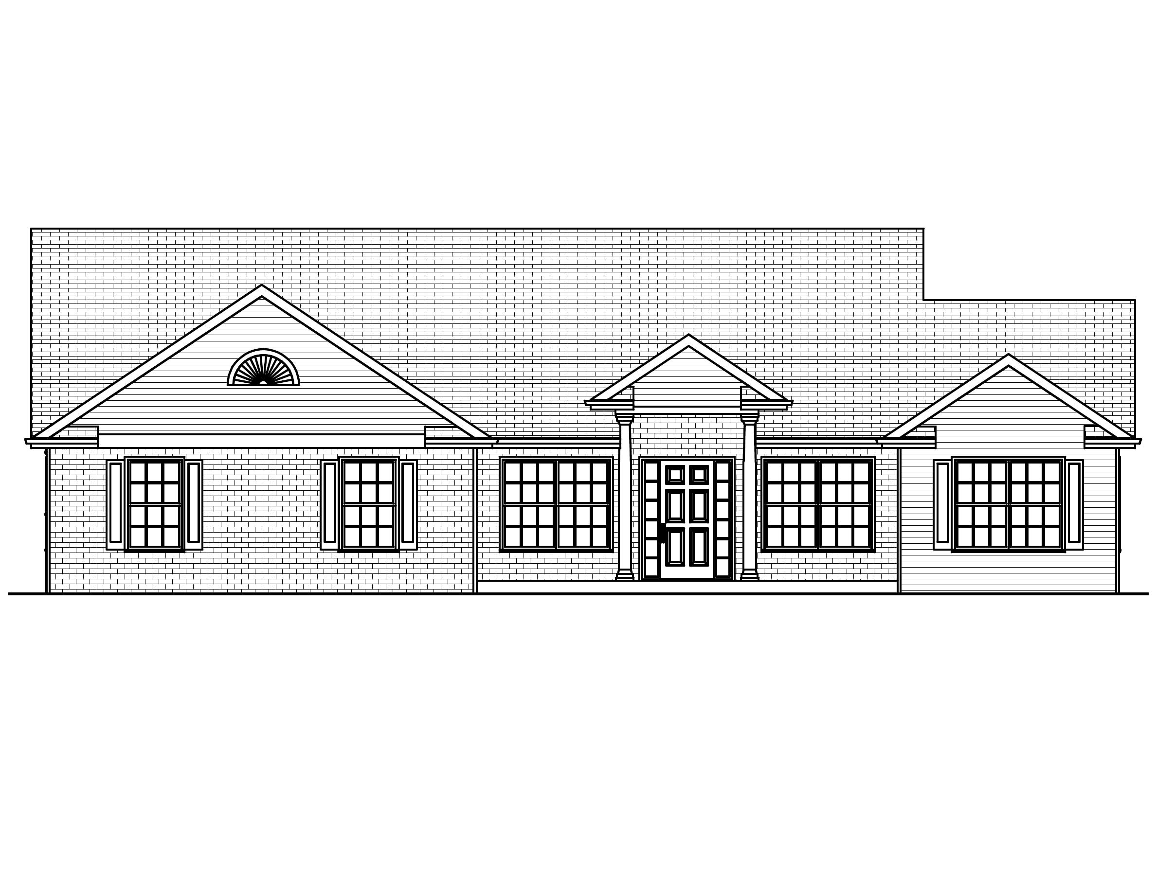 Home Plan Front Elevation of this 3-Bedroom,2078 Sq Ft Plan -148-1003