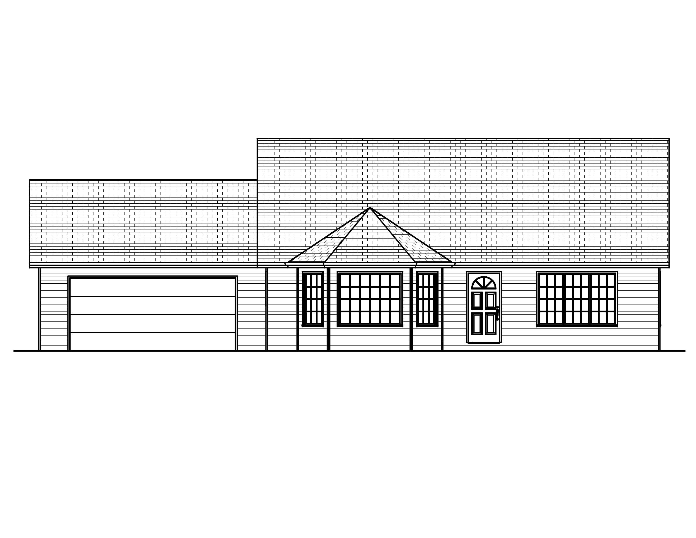 Home Plan Front Elevation of this 2-Bedroom,1368 Sq Ft Plan -148-1005
