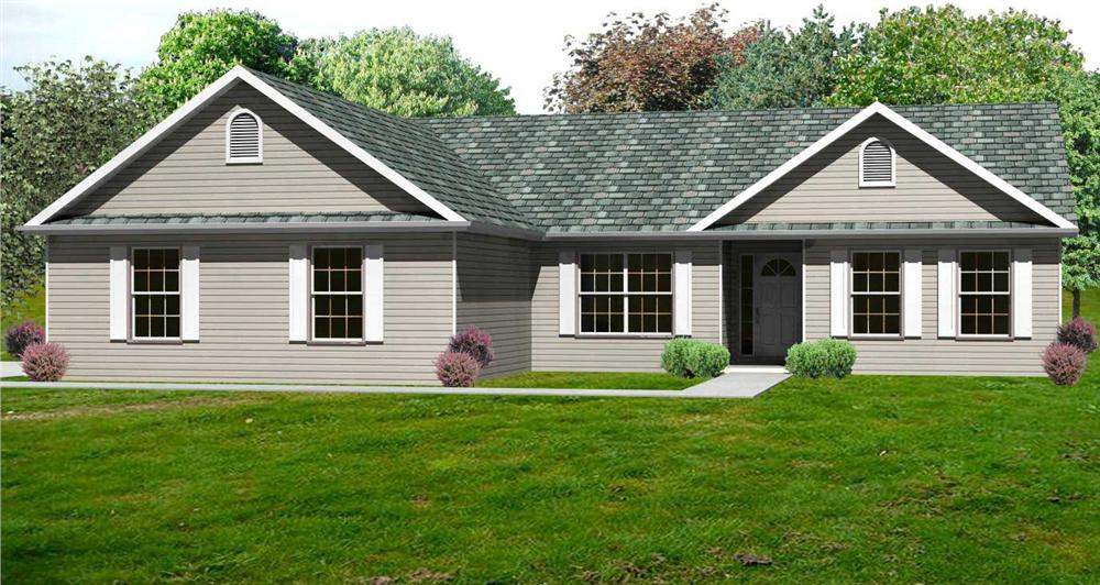 Front elevation of Country home (ThePlanCollection: House Plan #148-1007)