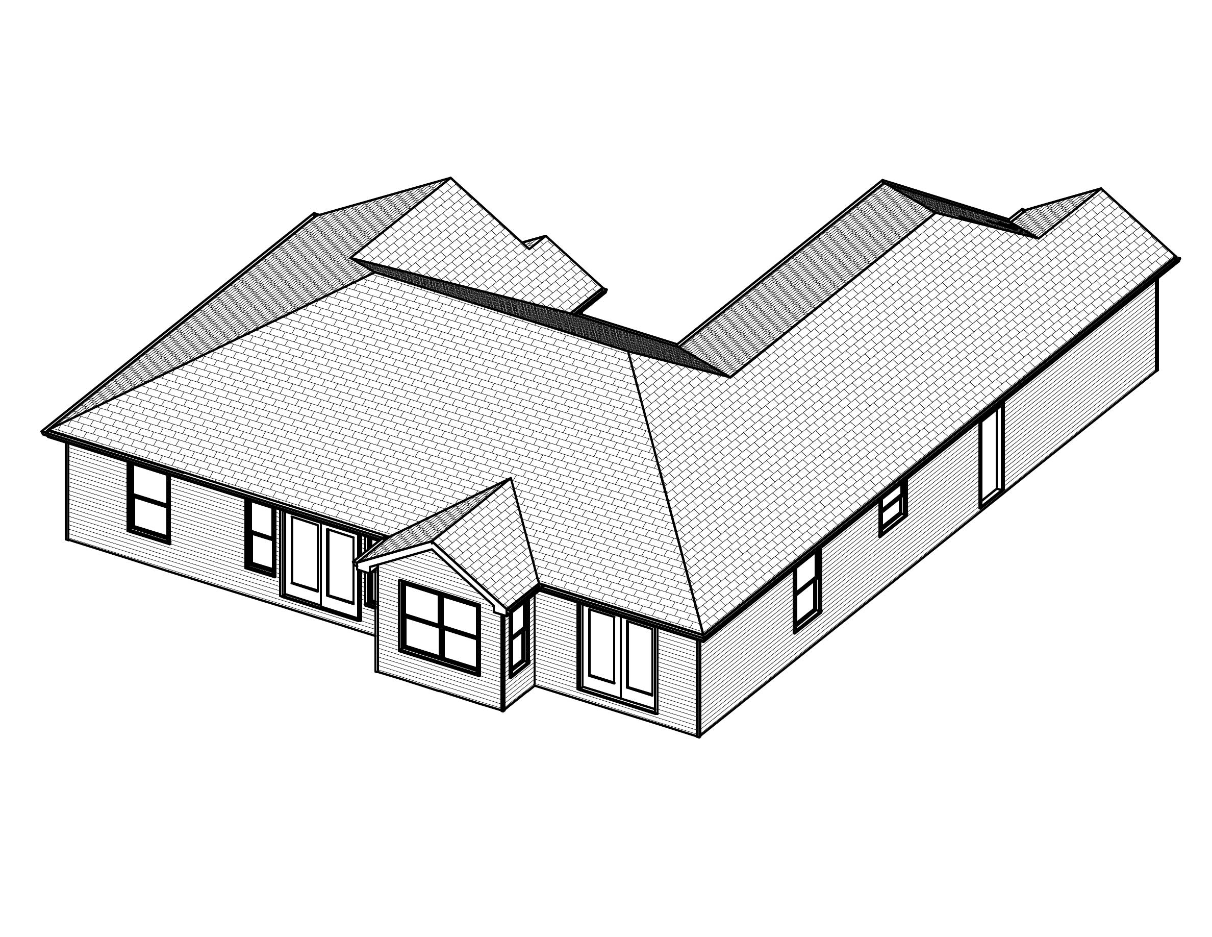 3D Floor Plan of this 3-Bedroom, 1630 Sq Ft Plan - 148-1011