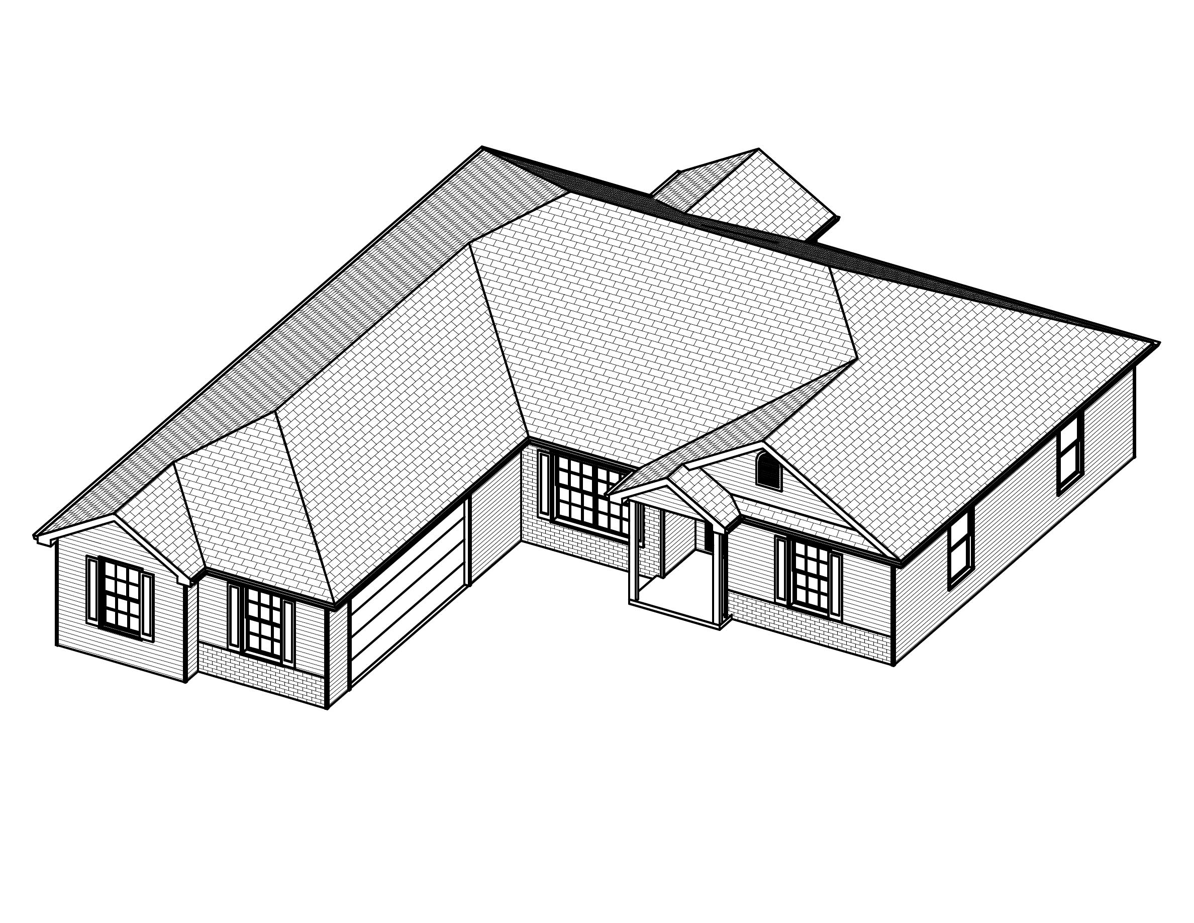 3D Floor Plan of this 3-Bedroom, 1630 Sq Ft Plan - 148-1011