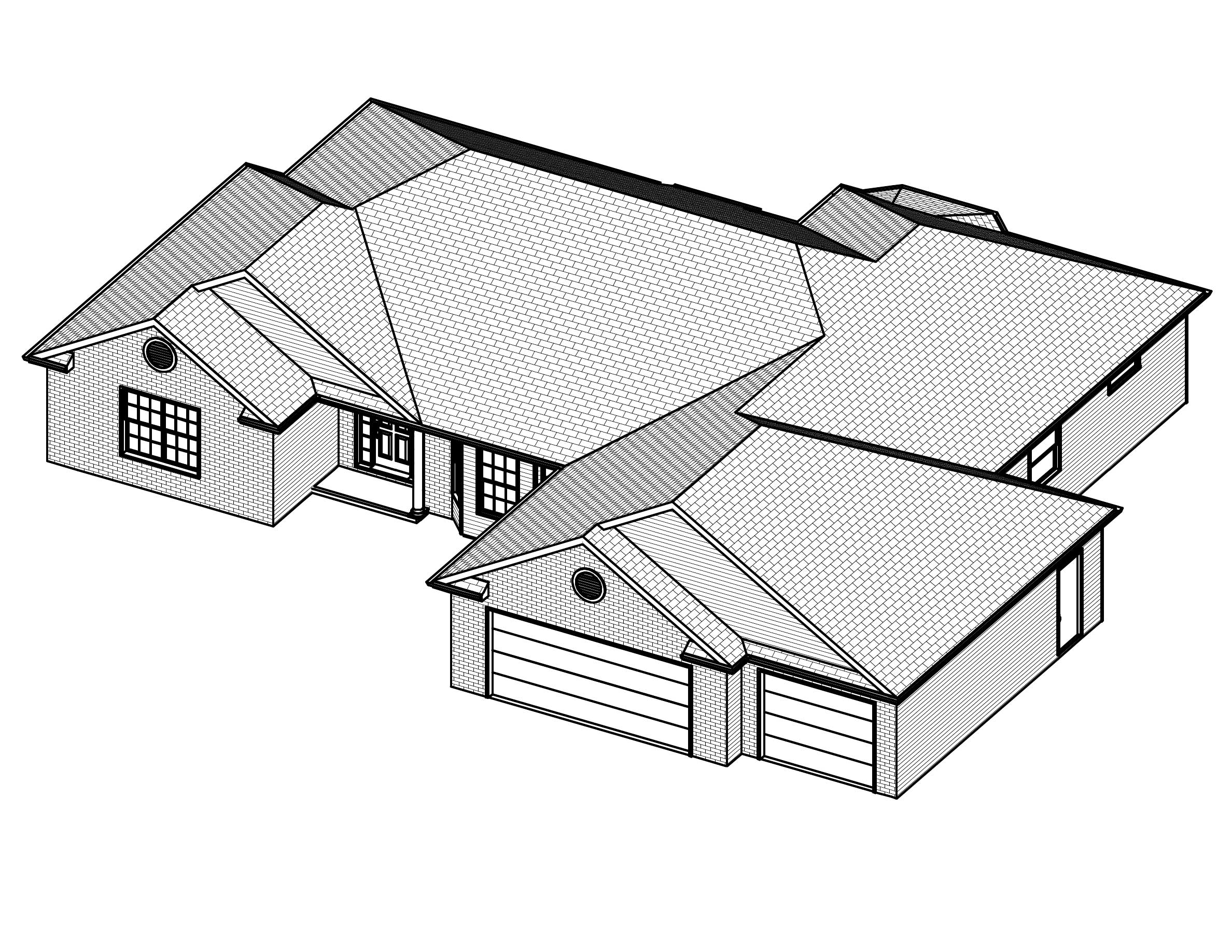 3D Floor Plan of this 4-Bedroom, 2360 Sq Ft Plan - 148-1013