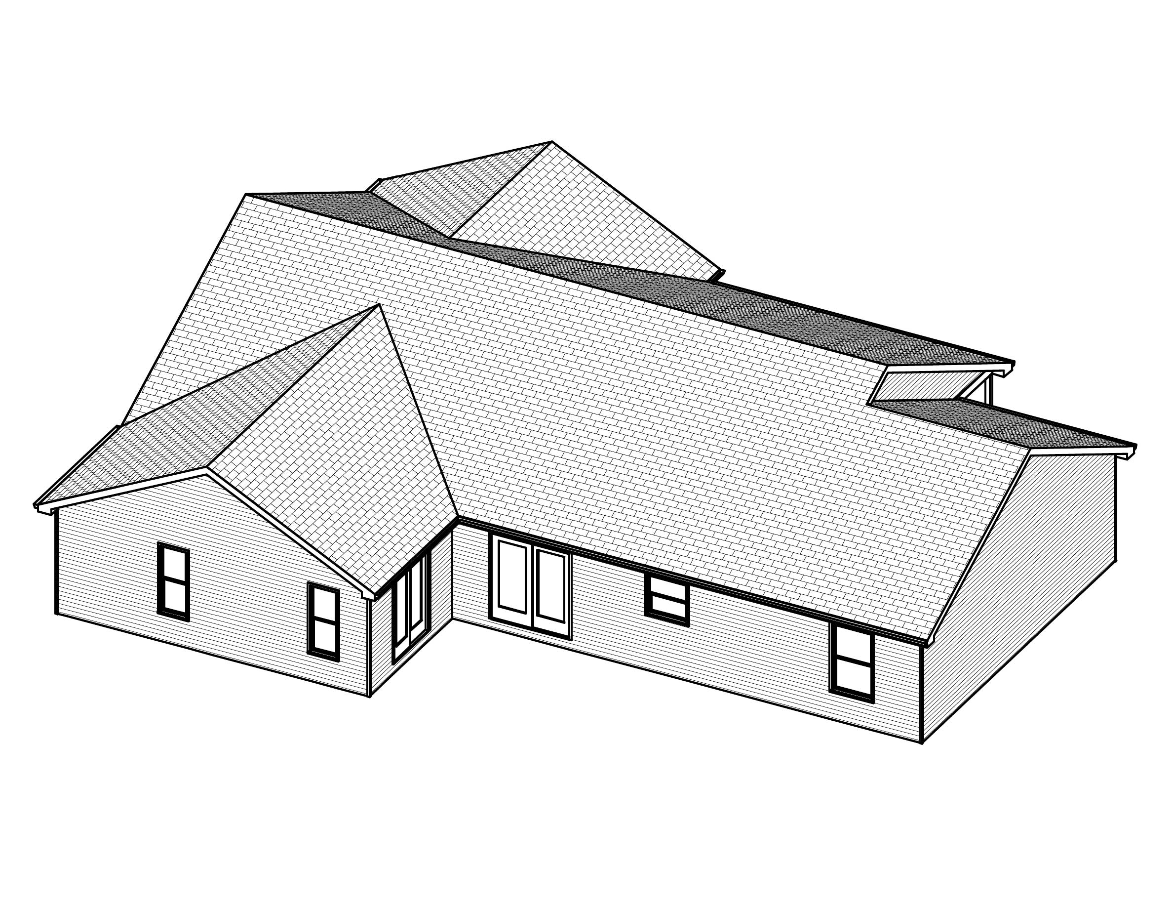 3D Floor Plan of this 3-Bedroom, 1588 Sq Ft Plan - 148-1025