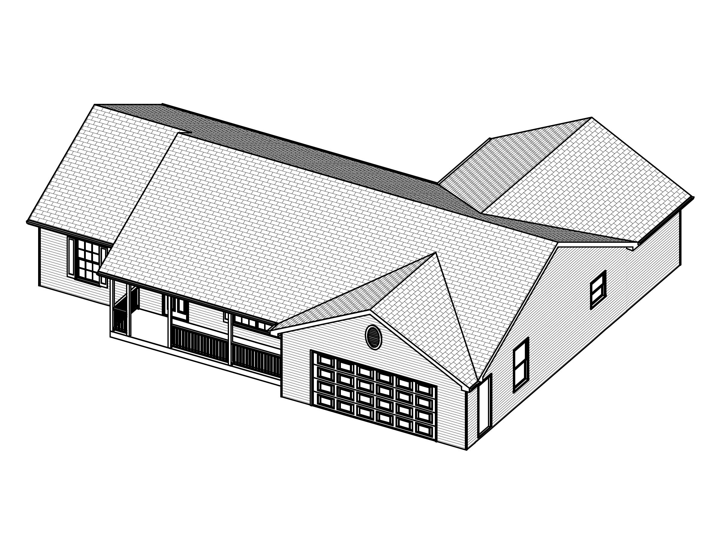 3D Floor Plan of this 3-Bedroom, 1588 Sq Ft Plan - 148-1025