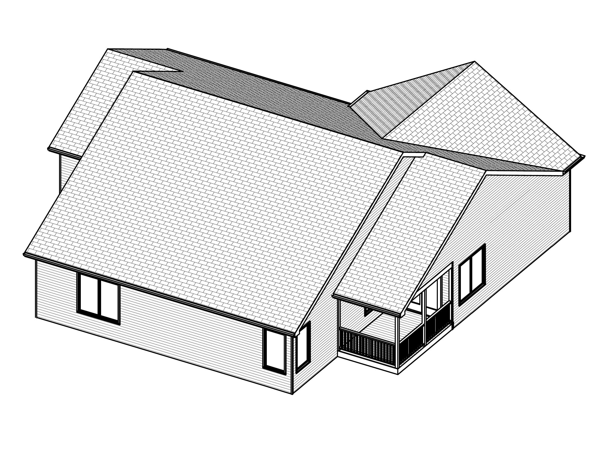 3D Floor Plan of this 3-Bedroom, 1414 Sq Ft Plan - 148-1026