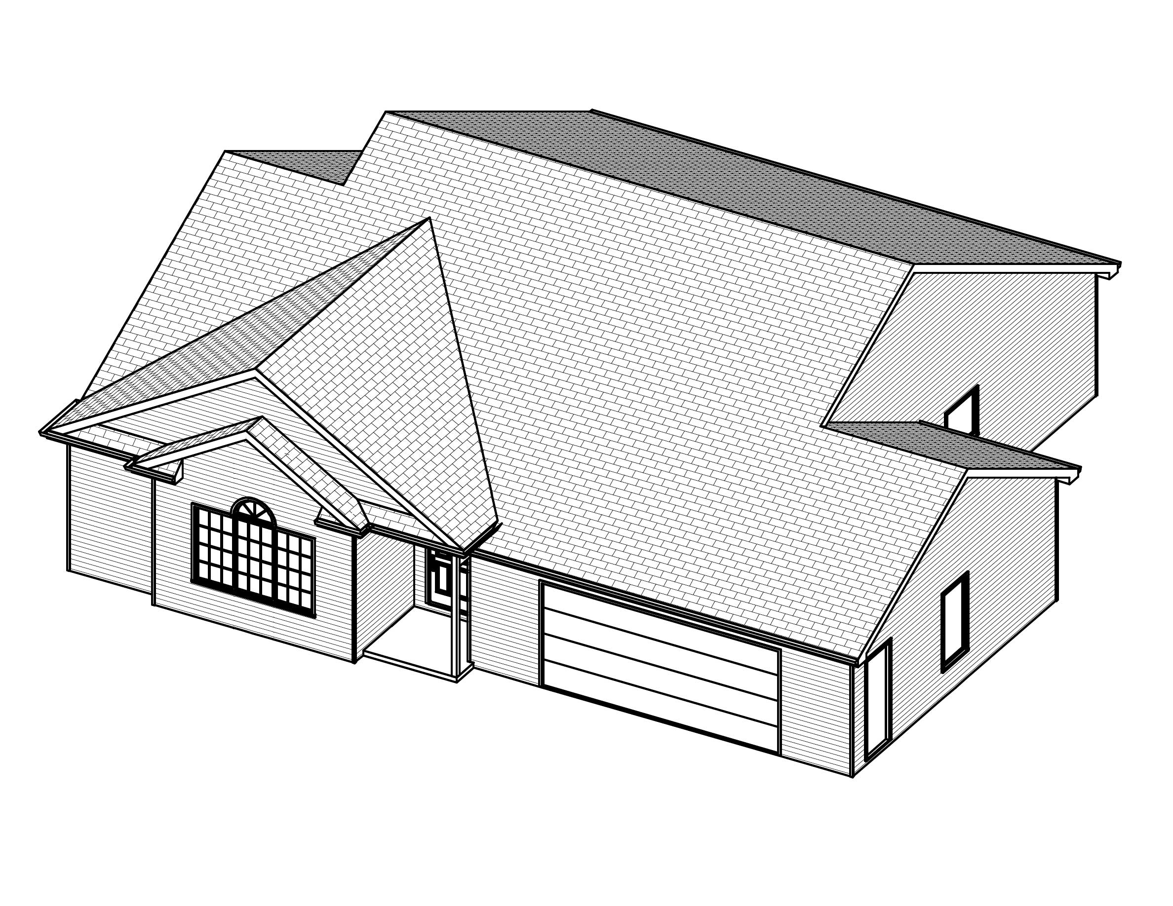 3D Floor Plan of this 3-Bedroom, 1414 Sq Ft Plan - 148-1026