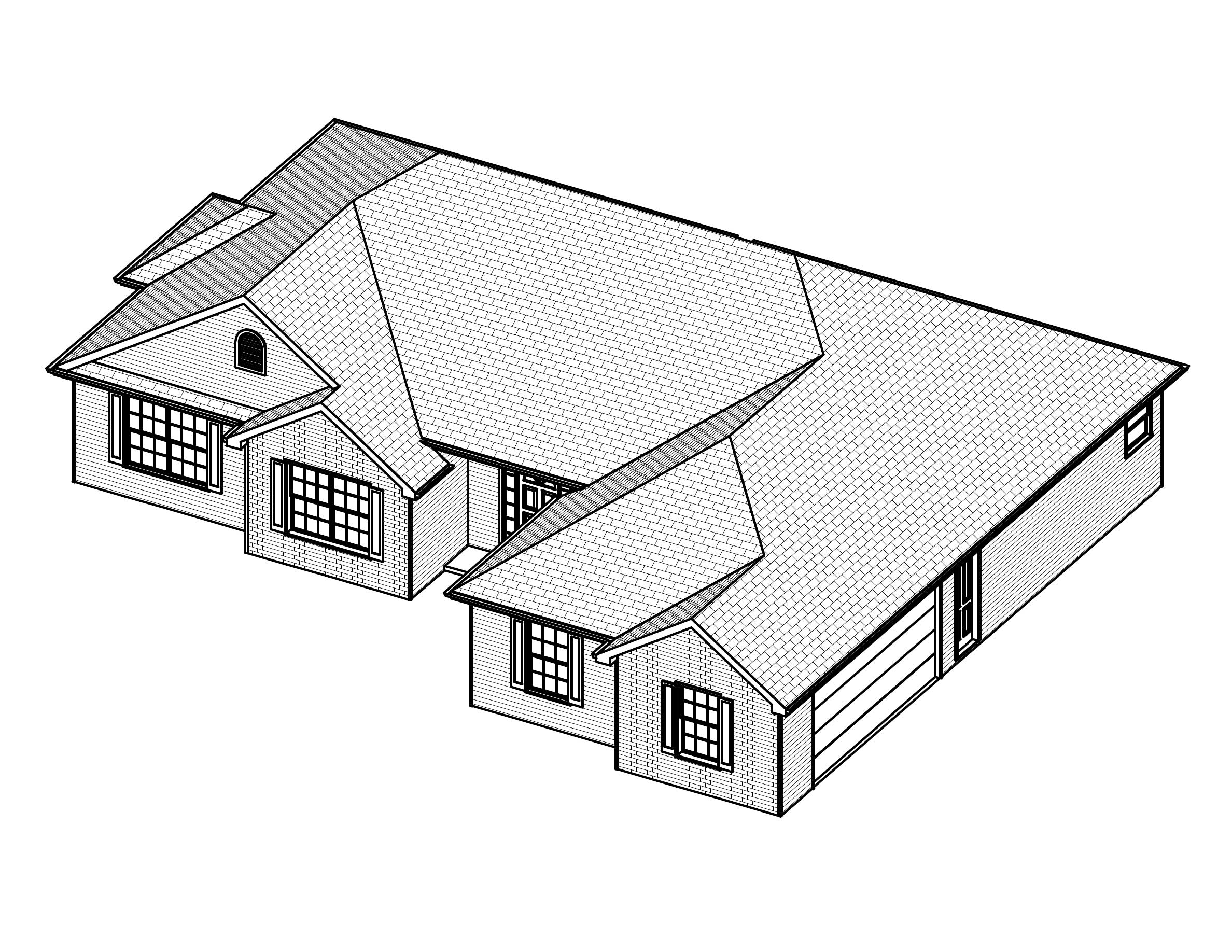 3D Floor Plan of this 3-Bedroom, 1762 Sq Ft Plan - 148-1032