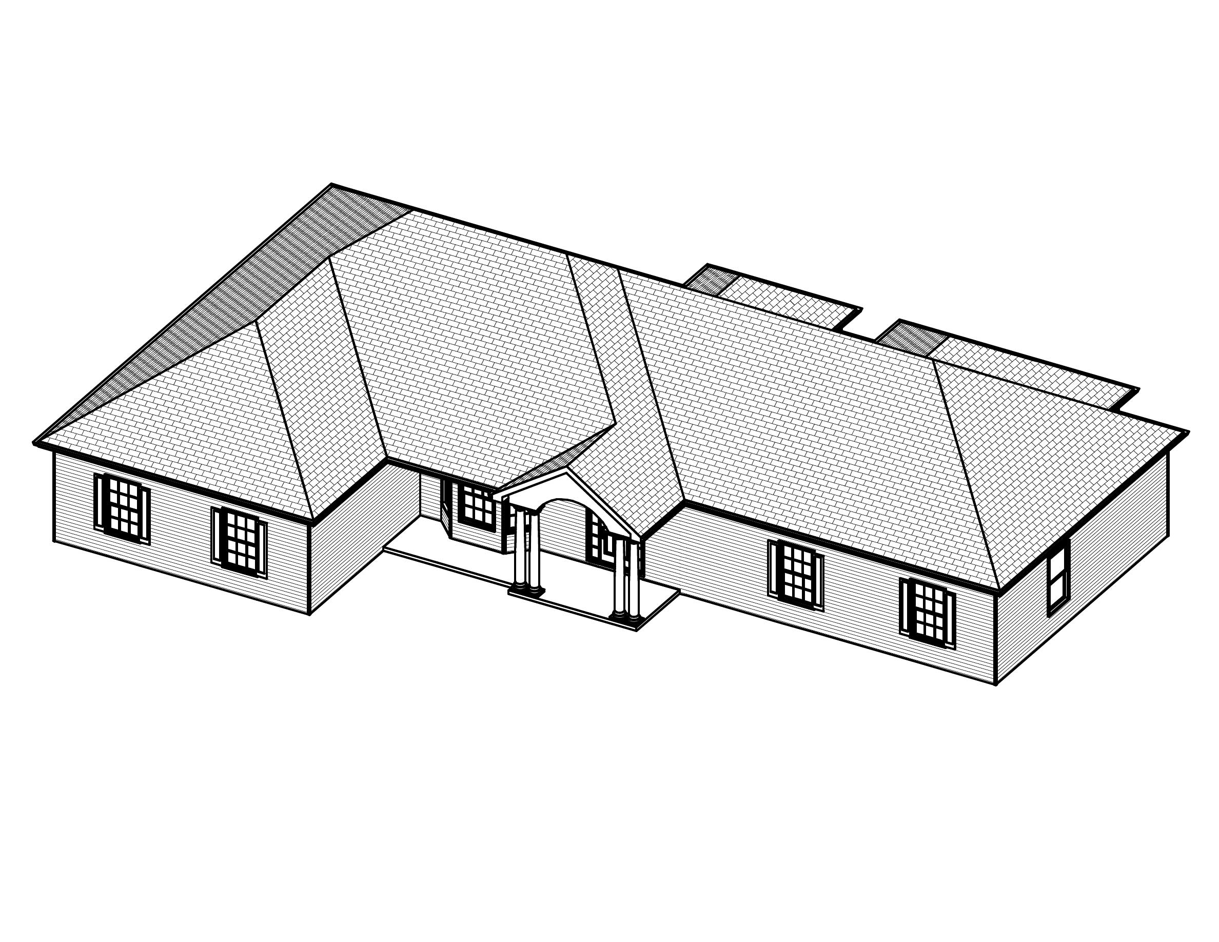 3D Floor Plan of this 3-Bedroom, 2090 Sq Ft Plan - 148-1040