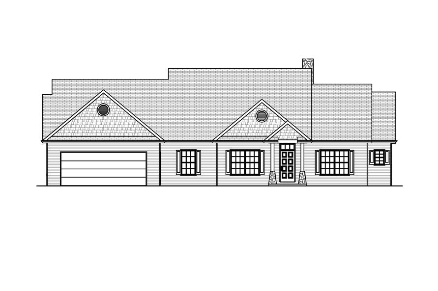 Home Plan Front Elevation of this 3-Bedroom,2082 Sq Ft Plan -148-1046
