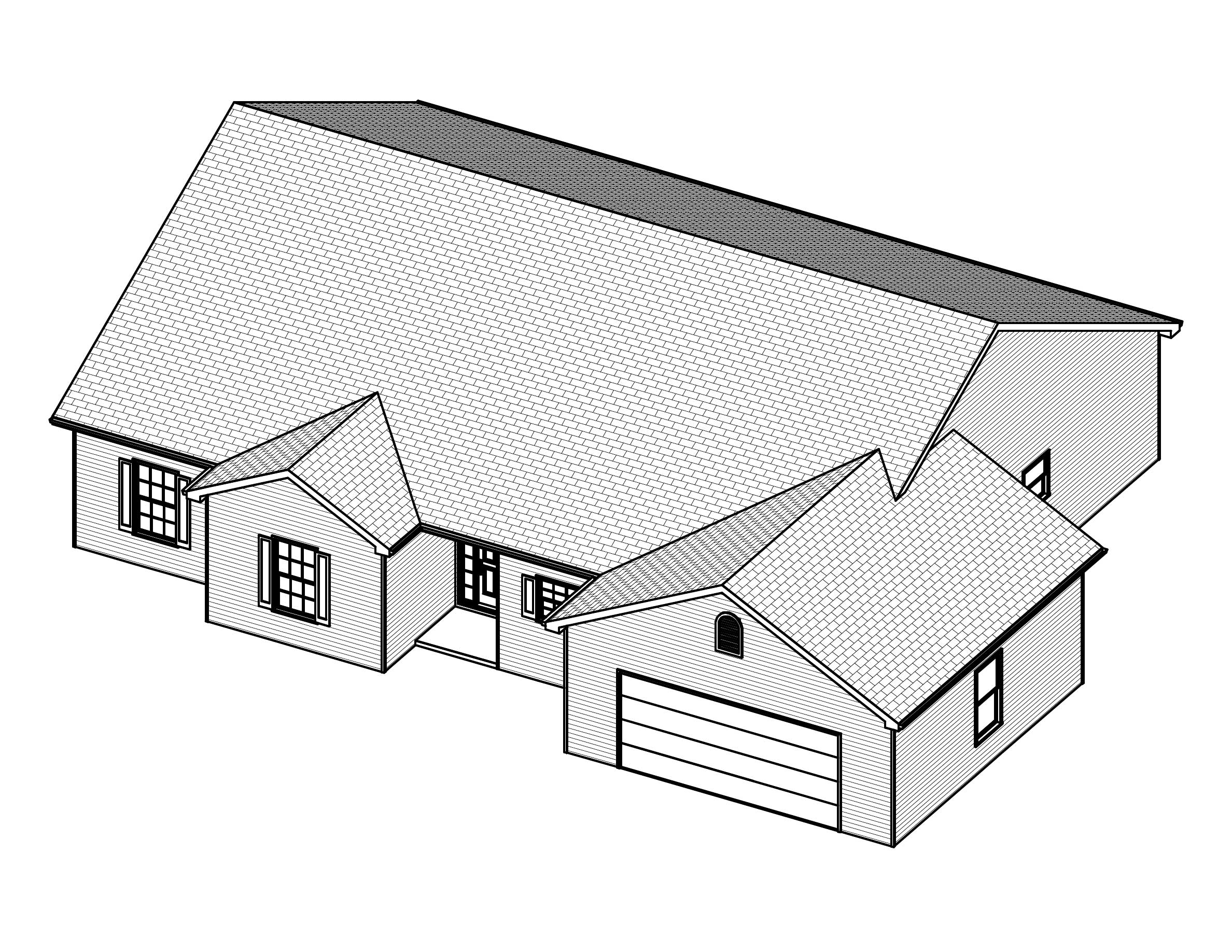 3D Floor Plan of this 3-Bedroom, 1806 Sq Ft Plan - 148-1055