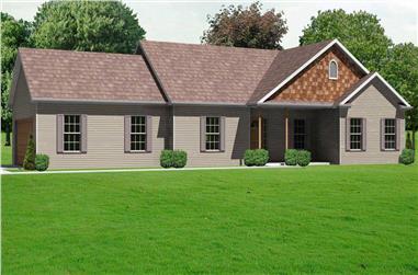 2-Bedroom, 1664 Sq Ft Country Home Plan - 148-1060 - Main Exterior