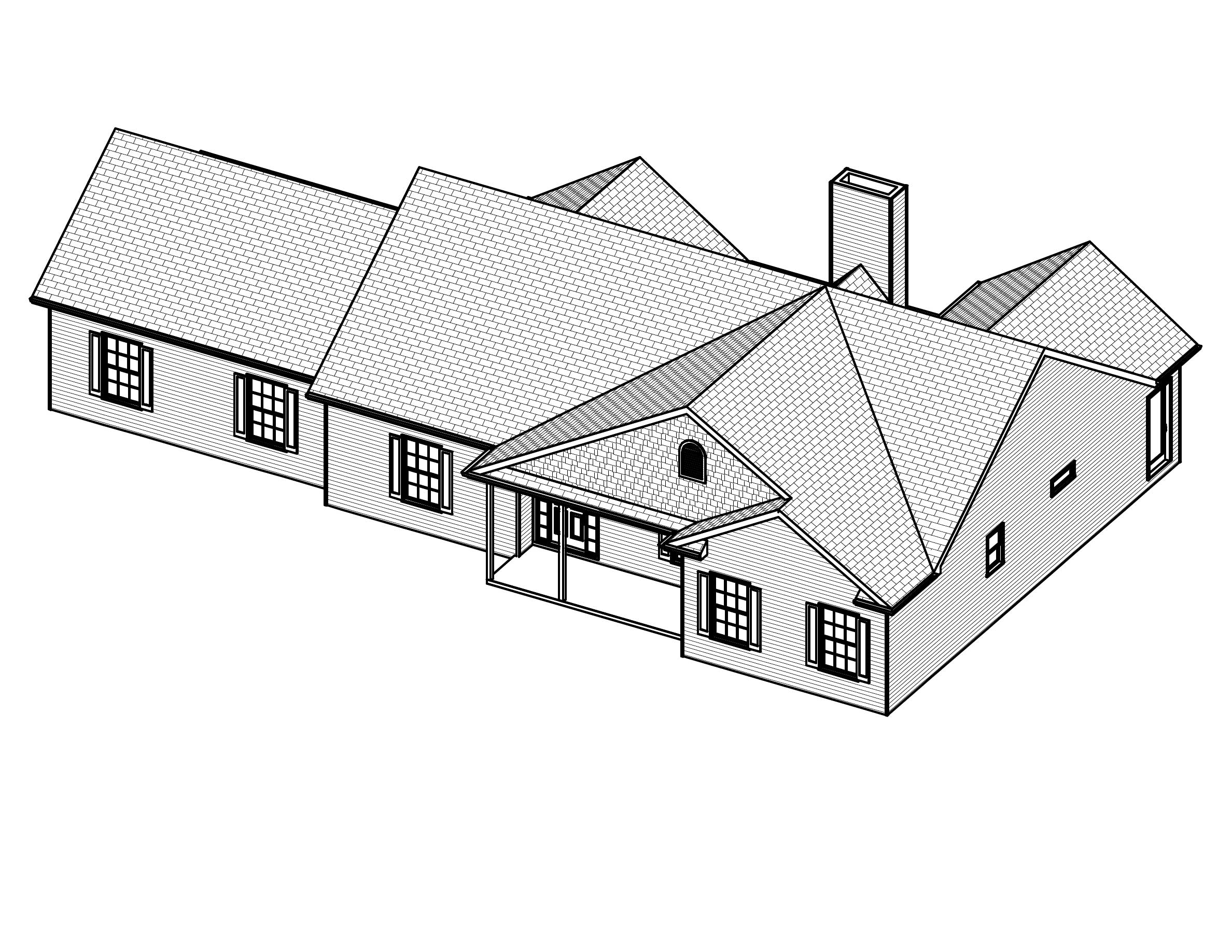 3D Floor Plan of this 2-Bedroom, 1664 Sq Ft Plan - 148-1060