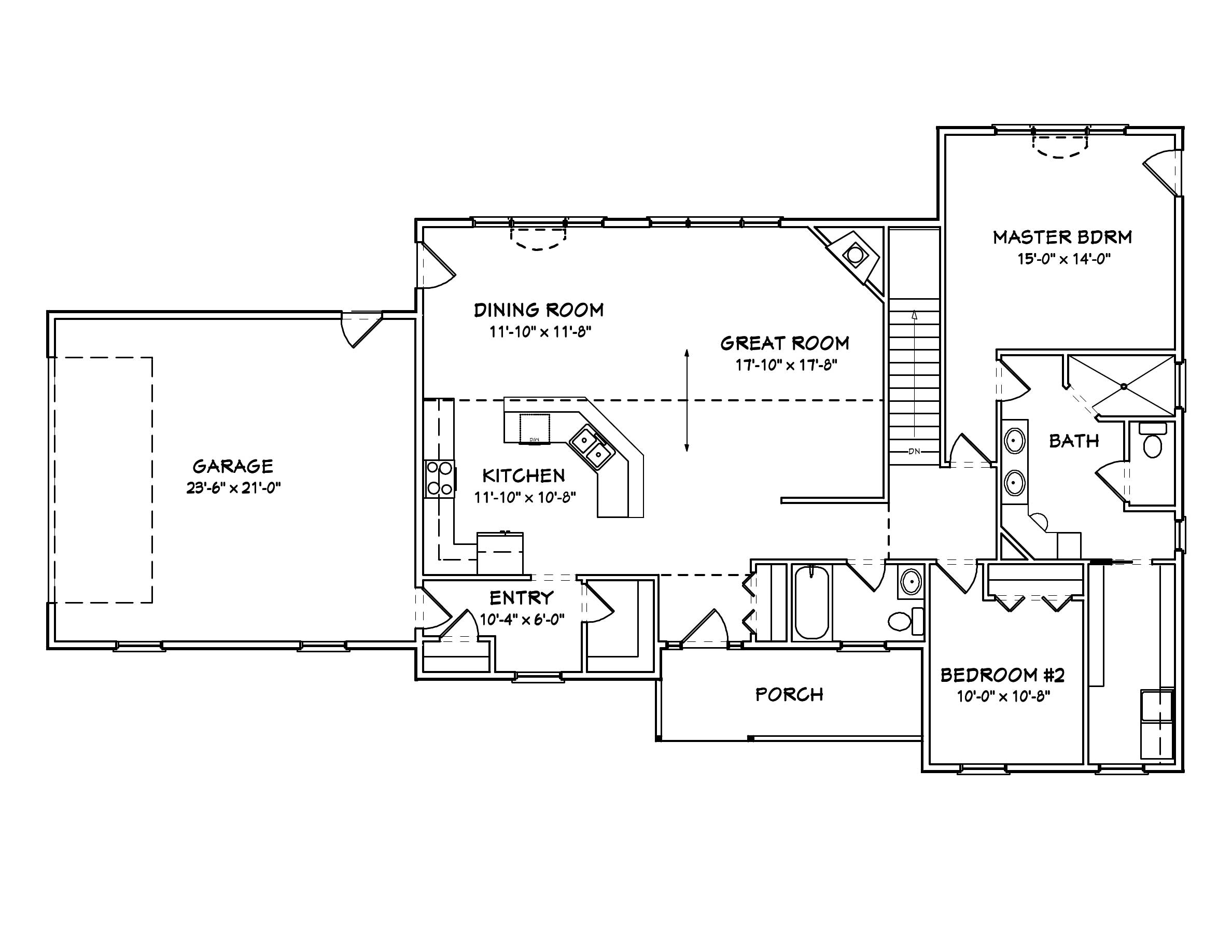 Country House Plan 2 Bedrms, 2 Baths 1664 Sq Ft 148
