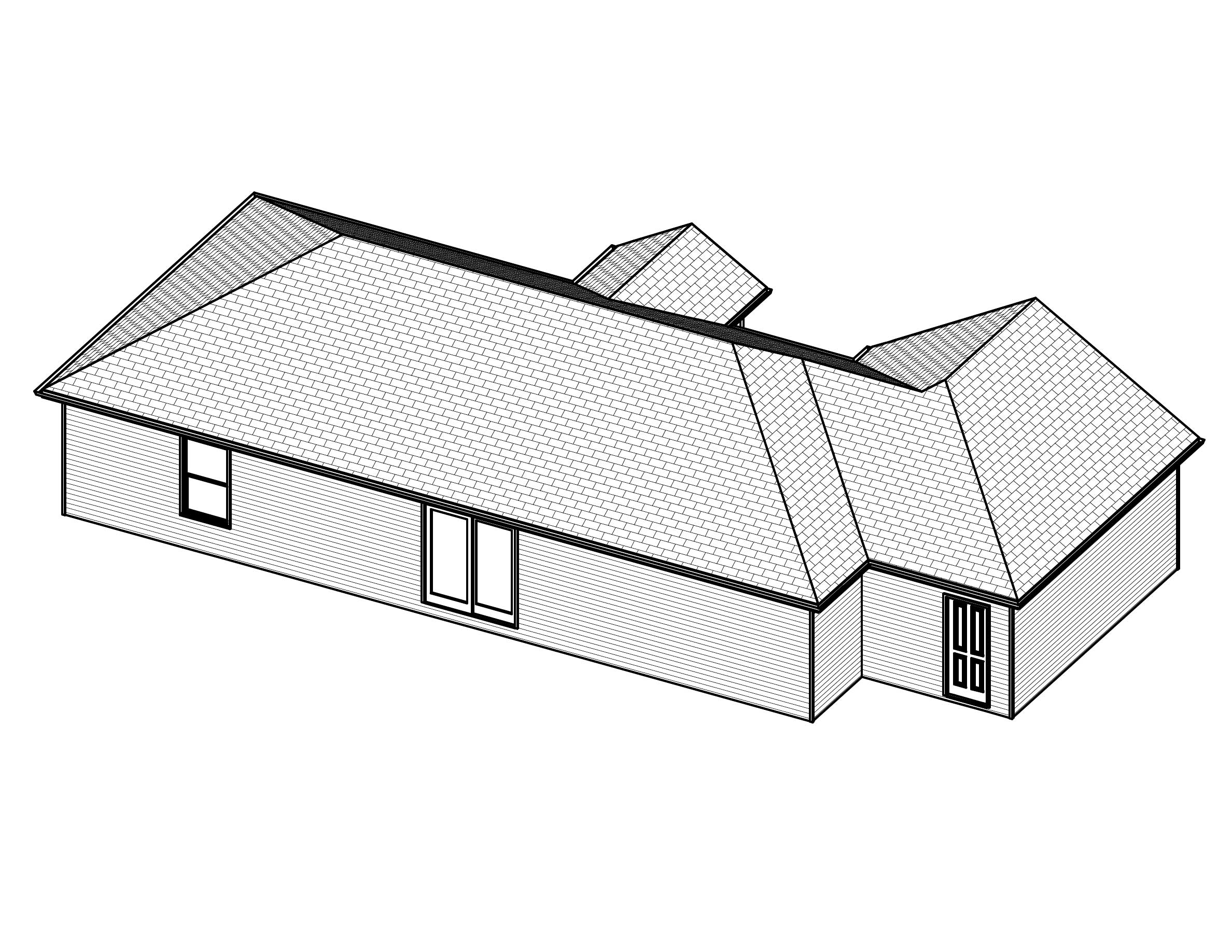 3D Floor Plan of this 3-Bedroom, 1030 Sq Ft Plan - 148-1061