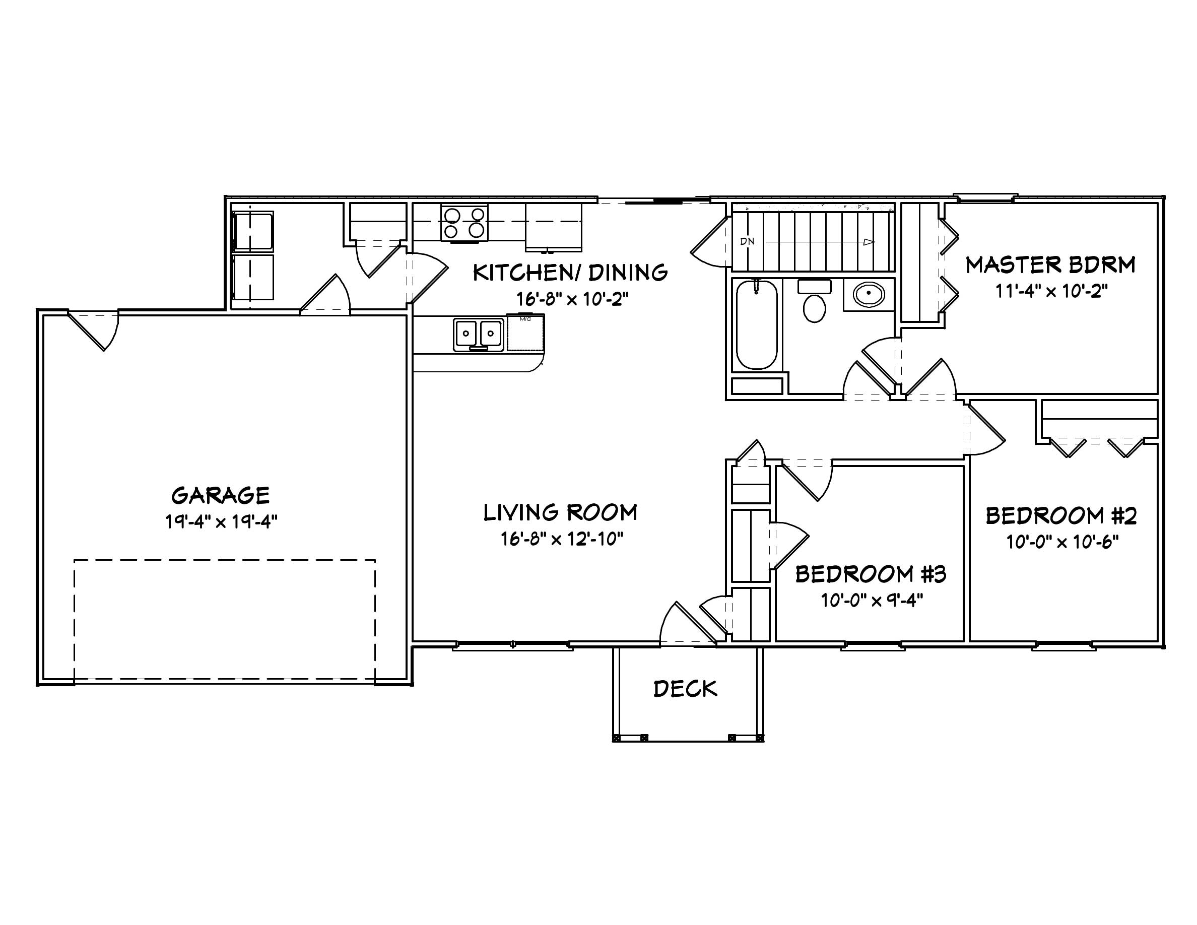Floor Plan First Story of Country Plan #148-1061