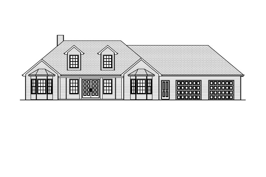 Home Plan Front Elevation of this 3-Bedroom,1528 Sq Ft Plan -148-1062