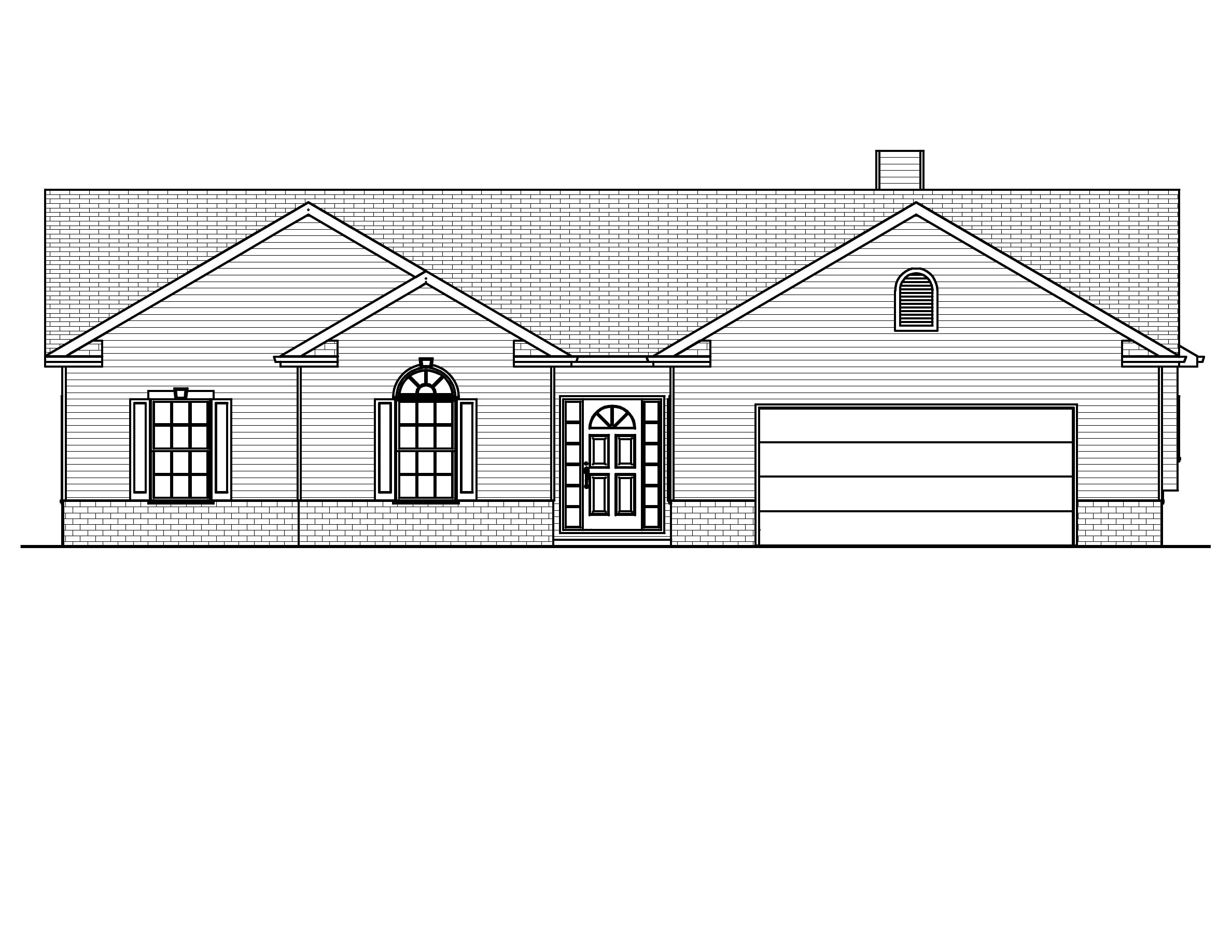Home Plan Front Elevation of this 3-Bedroom,1620 Sq Ft Plan -148-1065