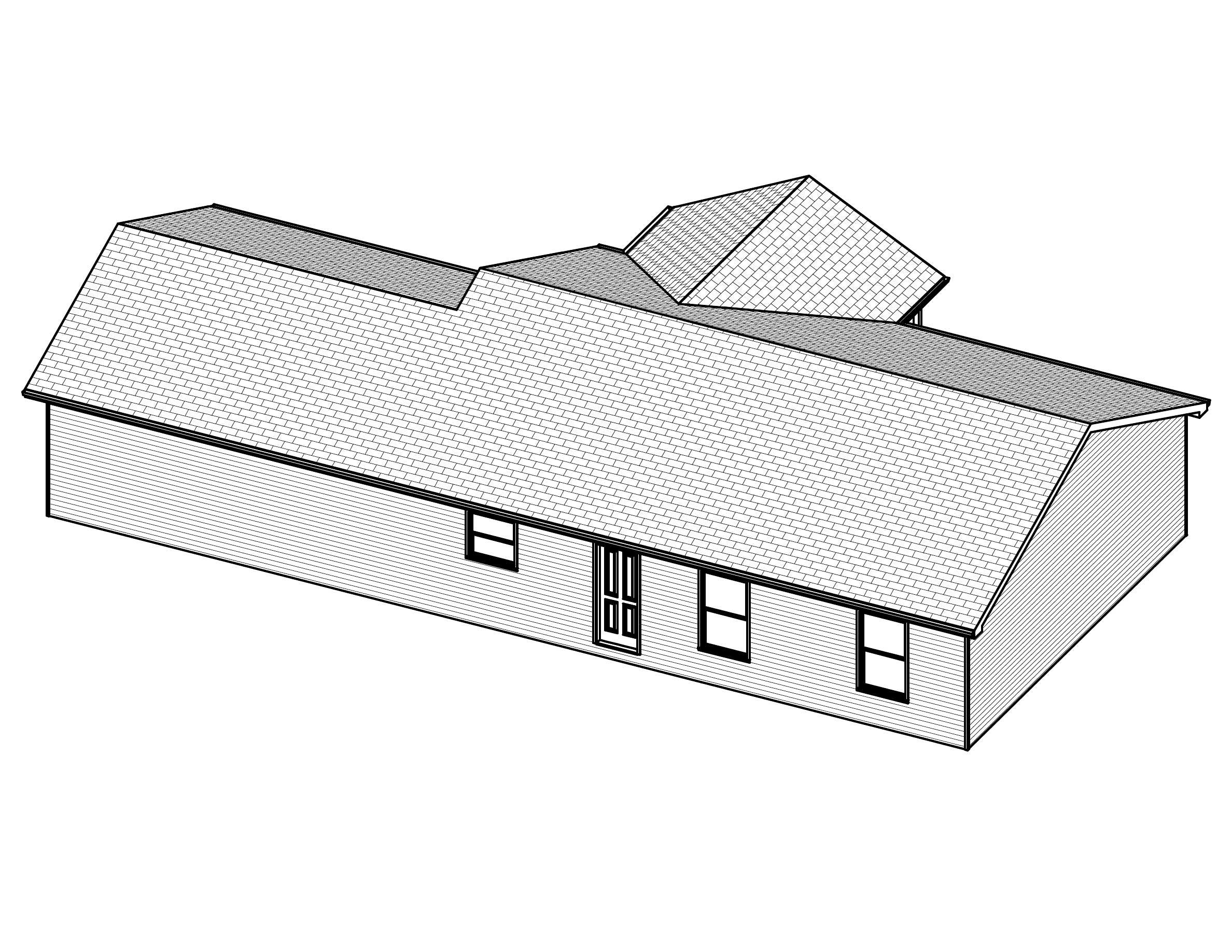 3D Floor Plan of this 3-Bedroom, 1064 Sq Ft Plan - 148-1069
