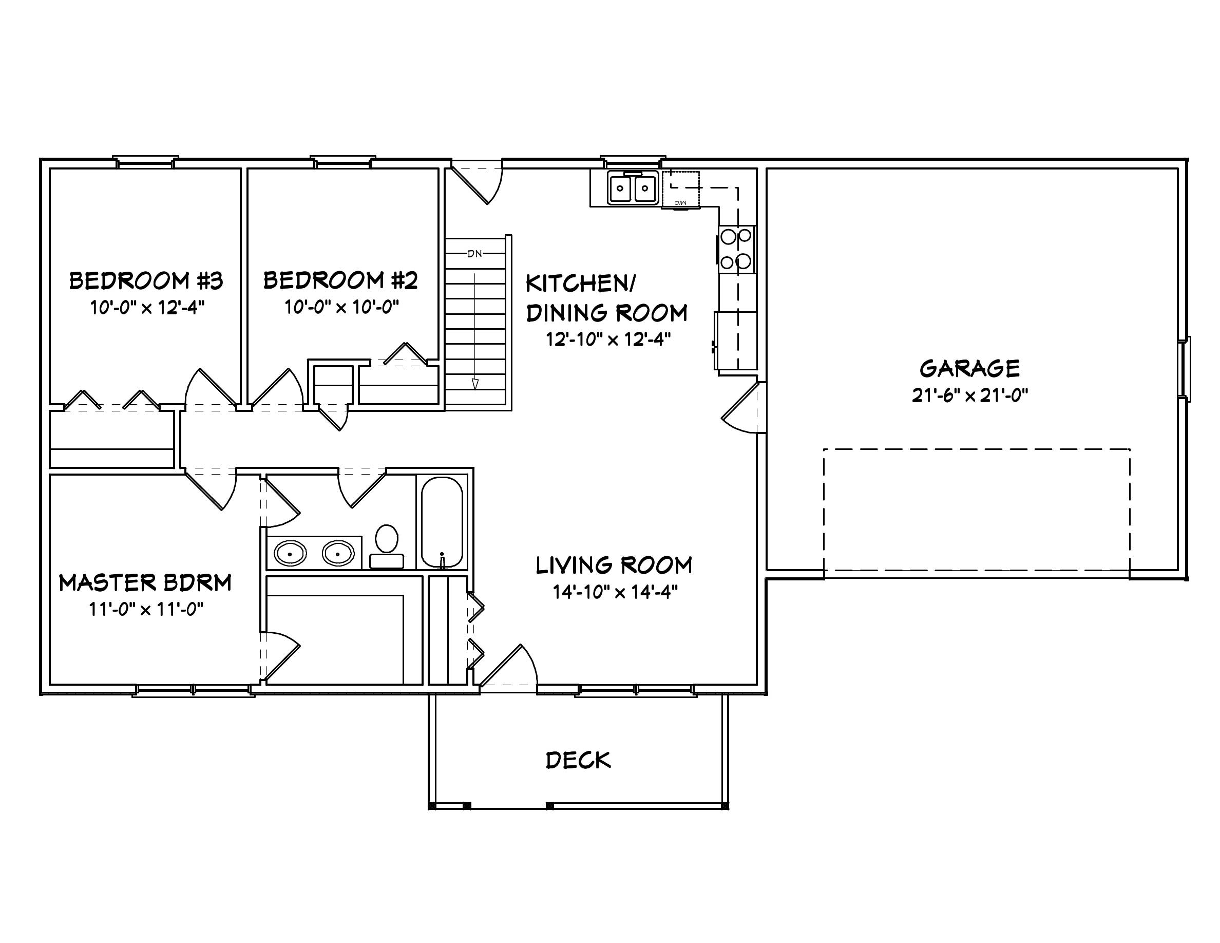 Floor Plan First Story of Country Plan #148-1069