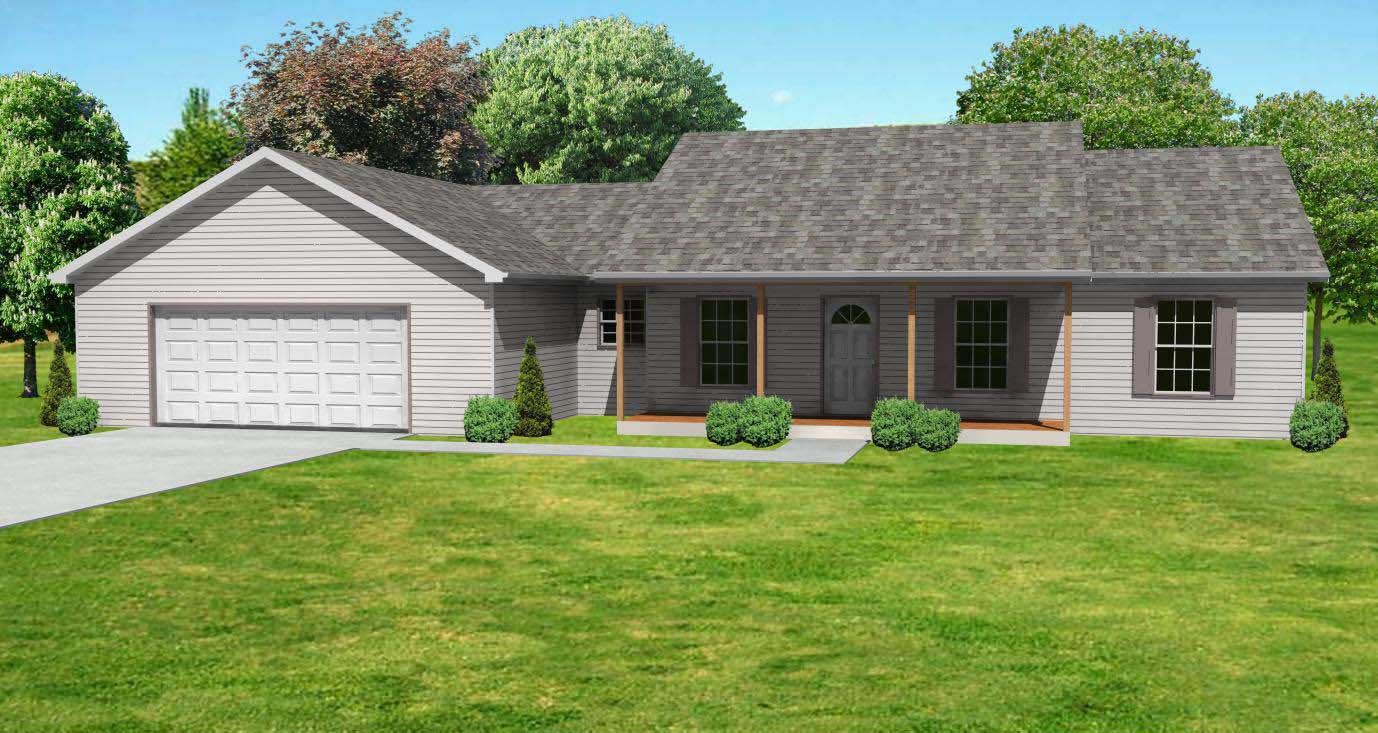 Country Home  Plan  3  Bedrms 2 Baths 1360 Sq Ft 148 1070
