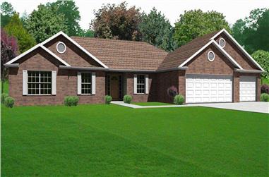 3-Bedroom, 1790 Sq Ft Country Home Plan - 148-1077 - Main Exterior
