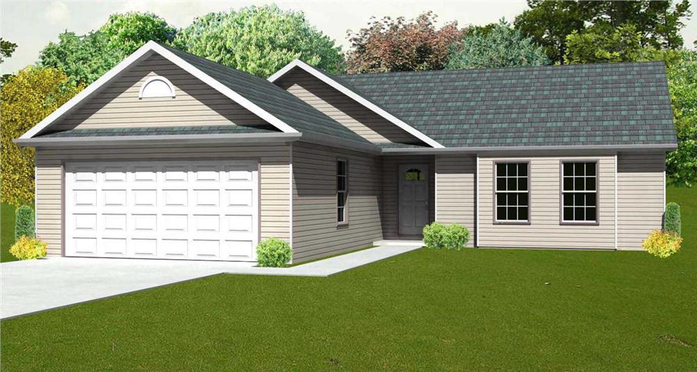 This is the front elevation for these Small Homeplans.