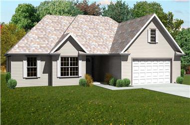 4-Bedroom, 1574 Sq Ft Country House Plan - 148-1086 - Front Exterior