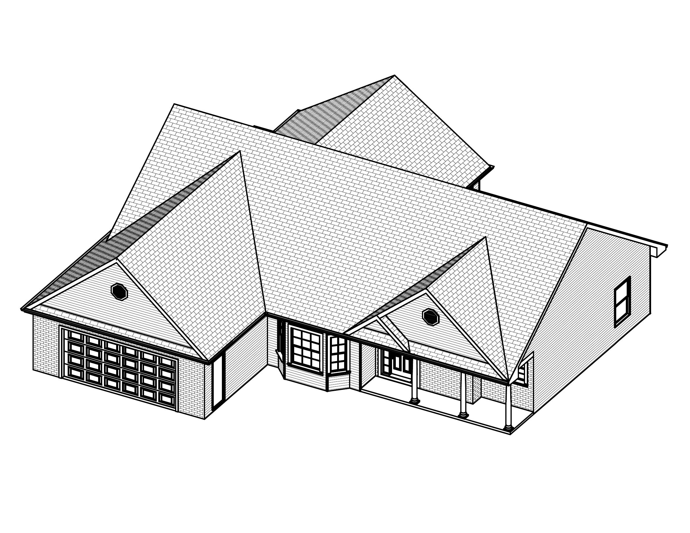 3D Floor Plan of this 3-Bedroom, 1830 Sq Ft Plan - 148-1088