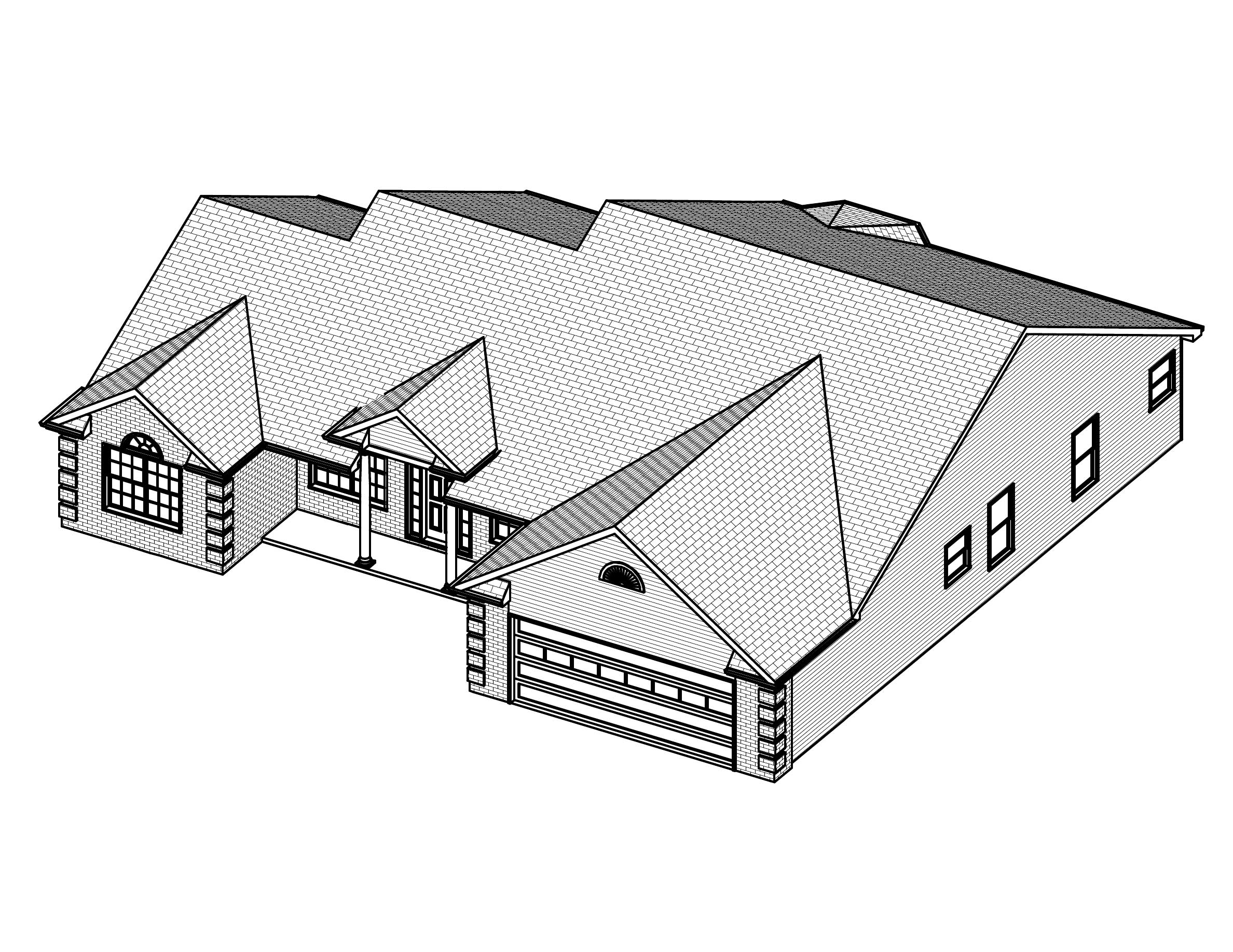 3D Floor Plan of this 3-Bedroom, 2078 Sq Ft Plan - 148-1093