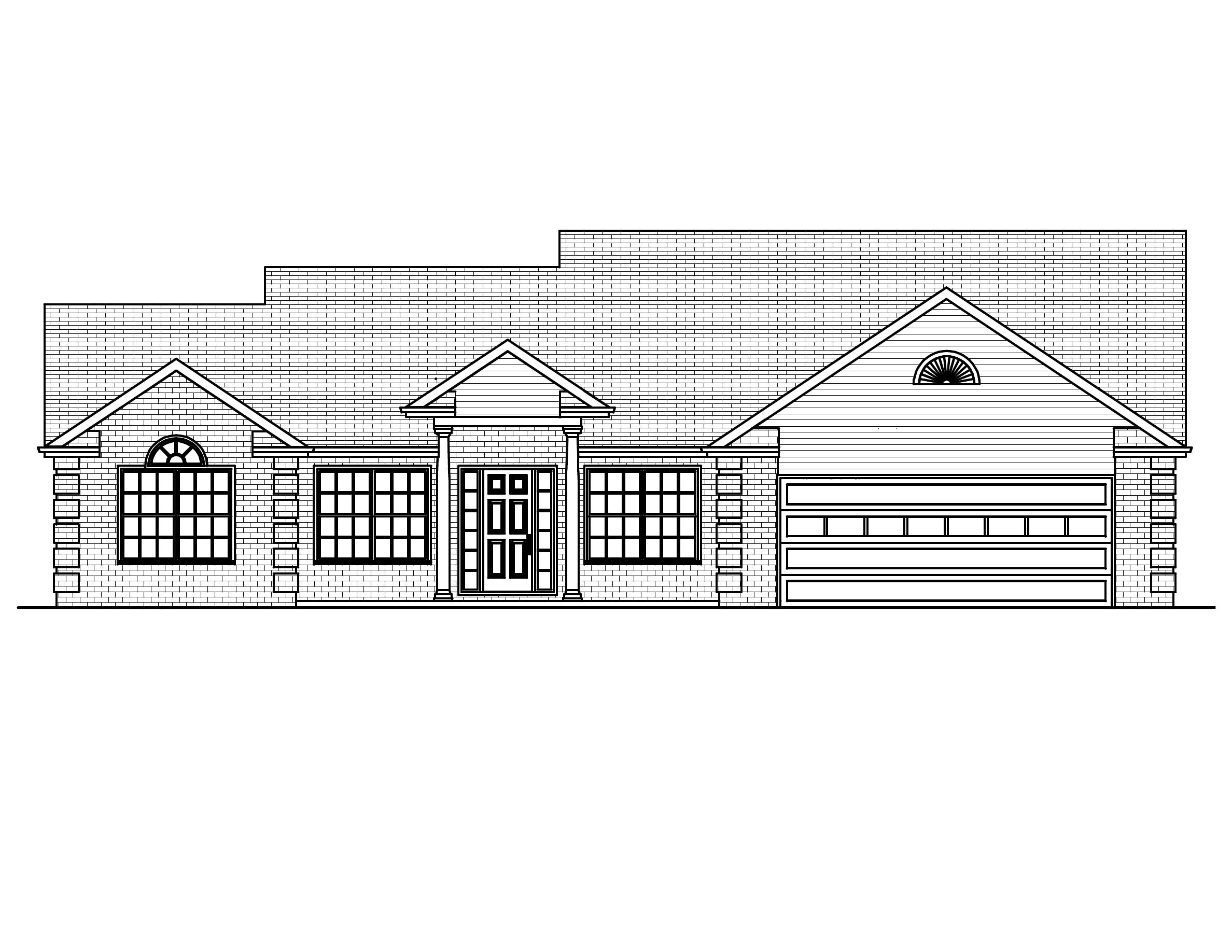 Home Plan Front Elevation of this 3-Bedroom,2078 Sq Ft Plan -148-1093