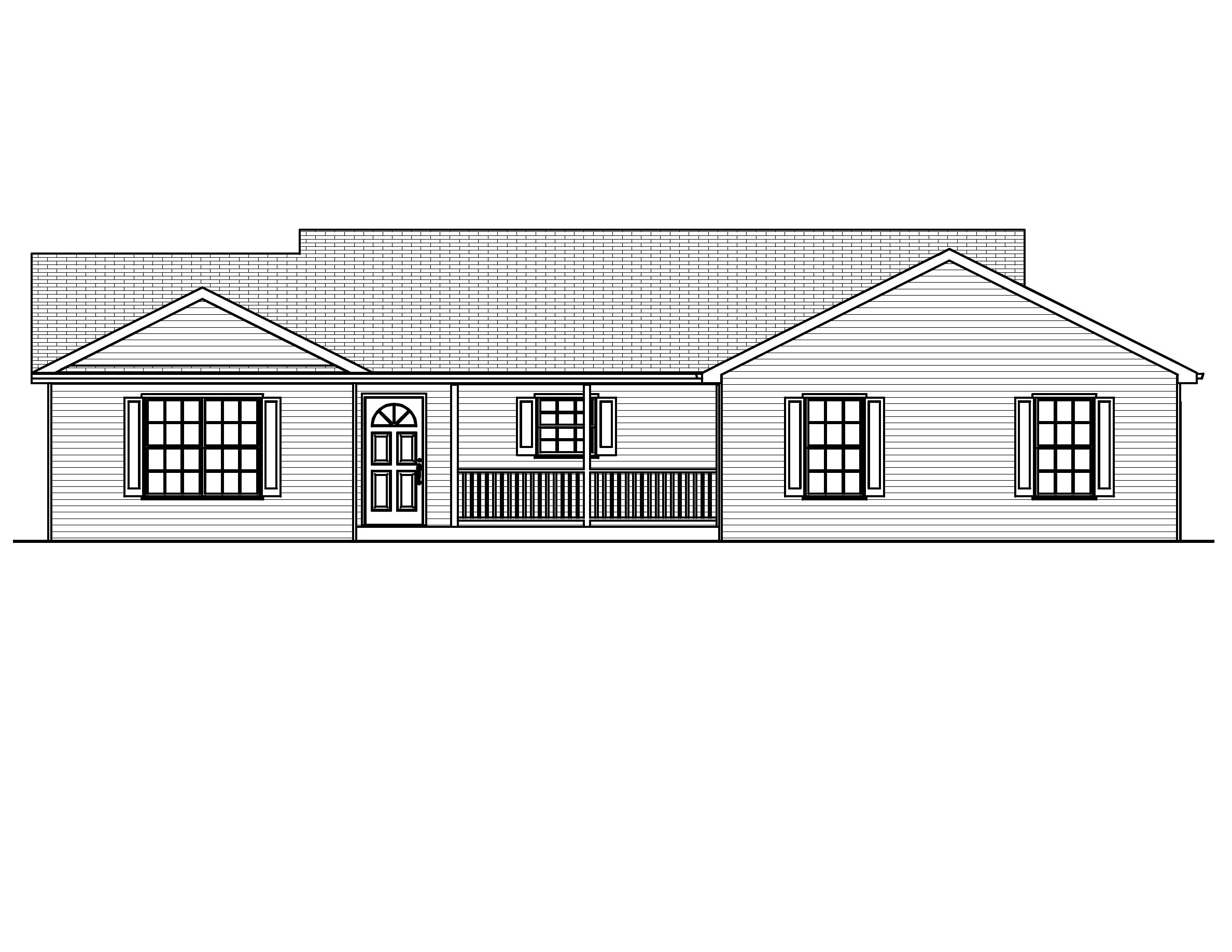 Home Plan Front Elevation of this 3-Bedroom,1484 Sq Ft Plan -148-1100