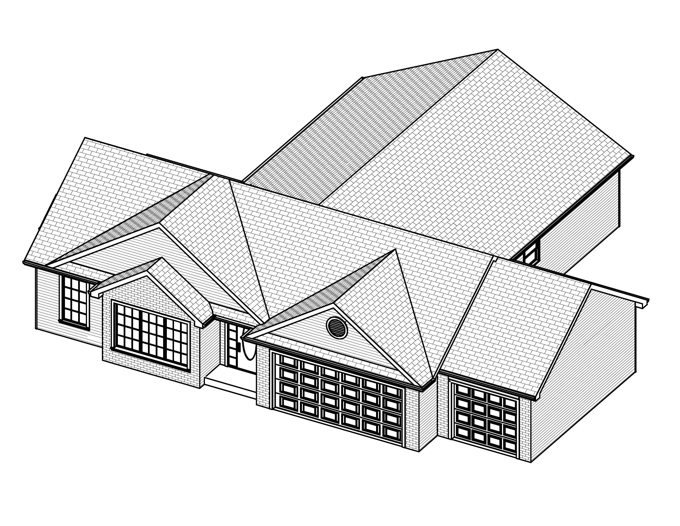 3D Floor Plan of this 3-Bedroom, 1516 Sq Ft Plan - 148-1103