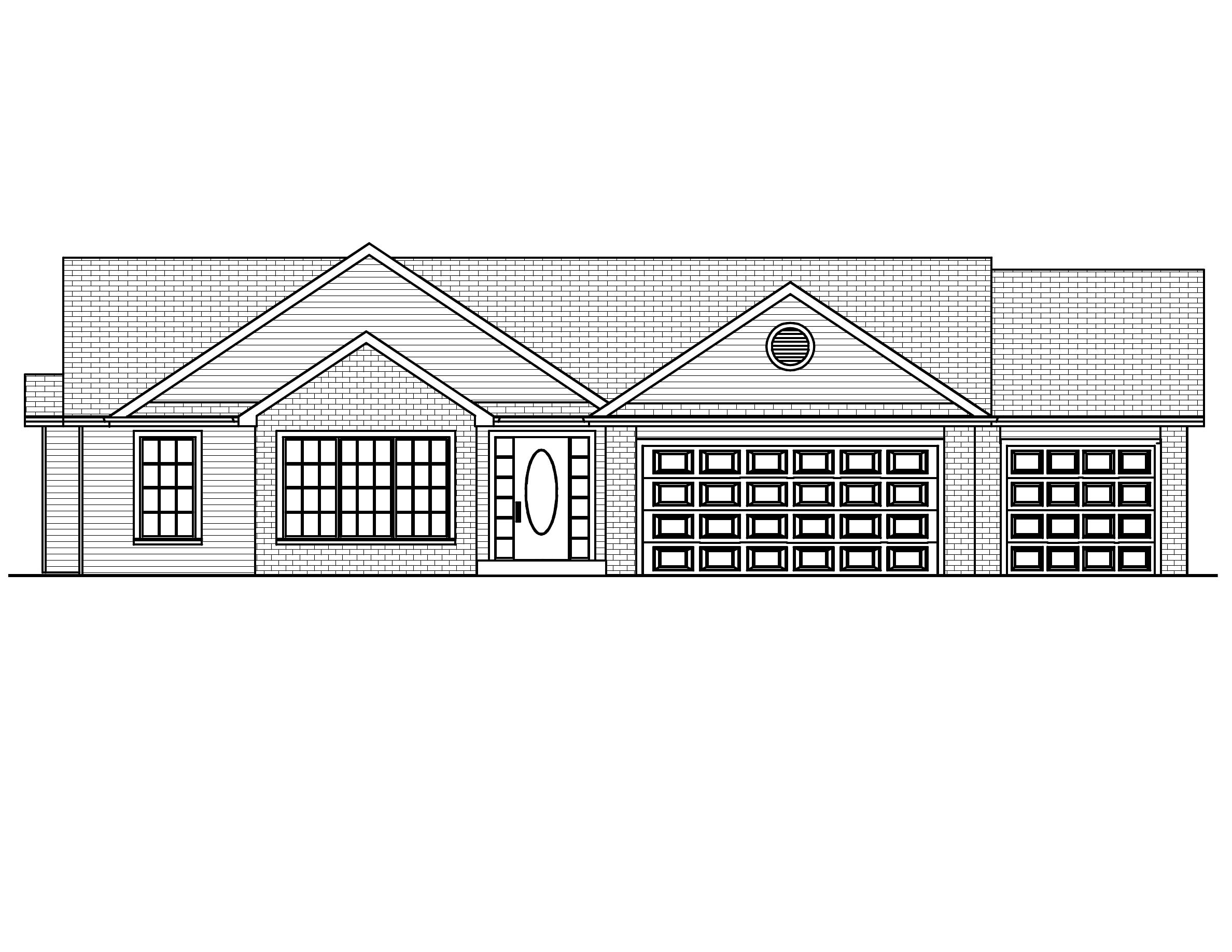 Home Plan Front Elevation of this 3-Bedroom,1516 Sq Ft Plan -148-1103
