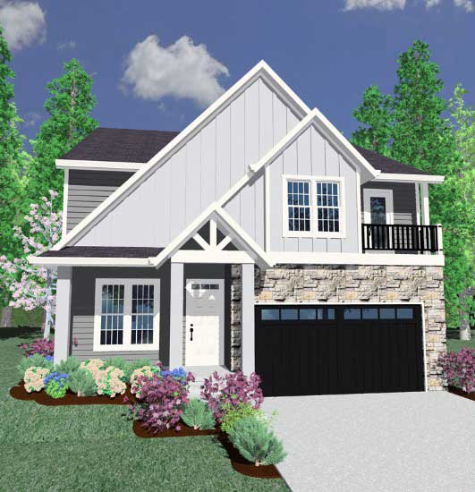 Craftsman House Plans - Home Design M-2377MD