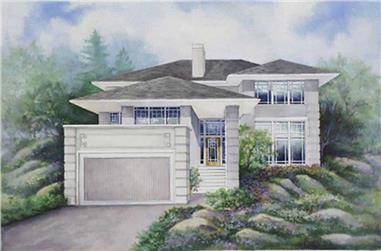 3-Bedroom, 1871 Sq Ft Contemporary Home Plan - 149-1278 - Main Exterior