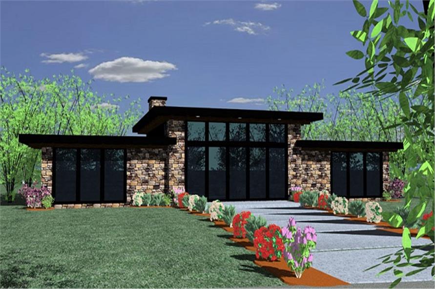  Small  Modern  Home  Plan  2 Bedrms 2 Baths 1439 Sq Ft 