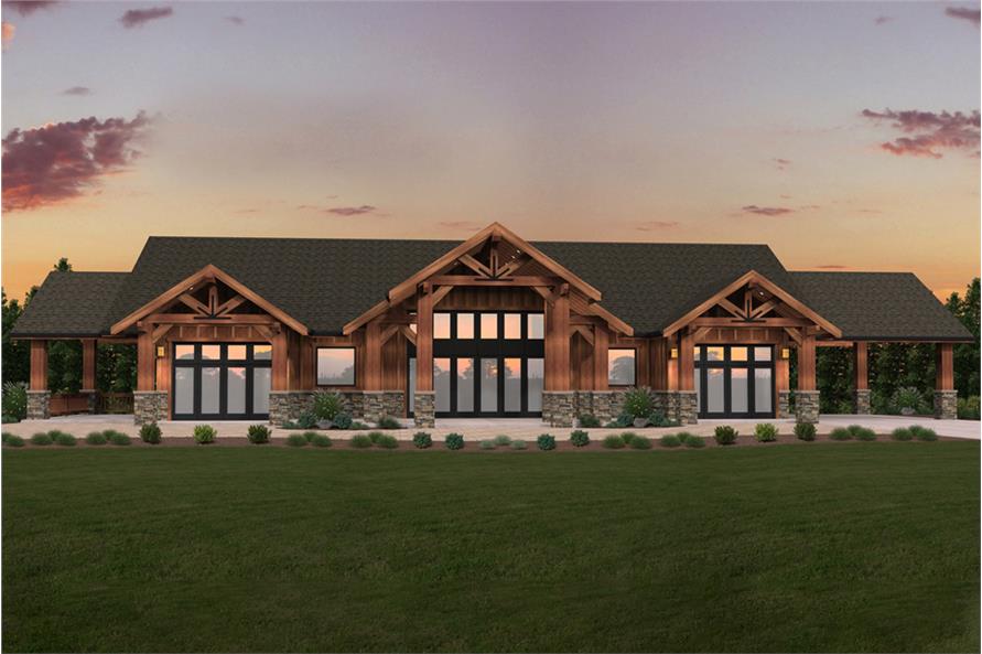  Prairie  House  Plan  3 Bedrms 3 5 Baths 4130 Sq  Ft  