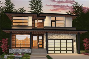 4-Bedroom, 2744 Sq Ft Contemporary House Plan - 149-1864 - Front Exterior