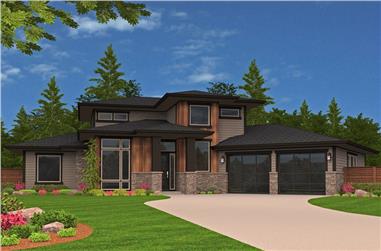 4-Bedroom, 2515 Sq Ft Contemporary Home Plan - 149-1868 - Main Exterior