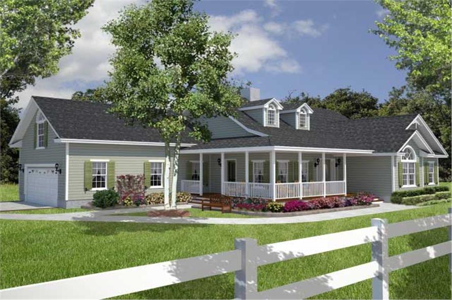  1500  Sq  Ft  House  Plans  With Wrap Around  Porches