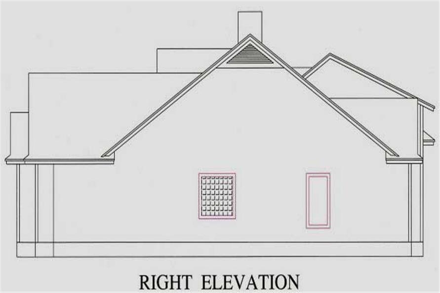 Home Plan Right Elevation of this 3-Bedroom,1885 Sq Ft Plan -150-1003